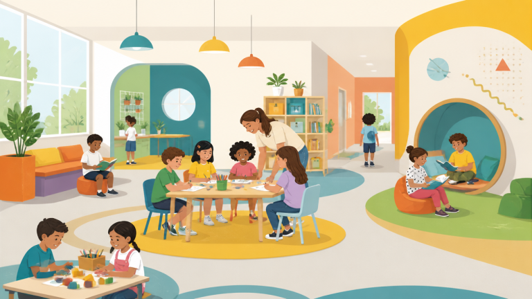 Alunos em atividade de desenvolvimento socioemocional em Bragança Paulista